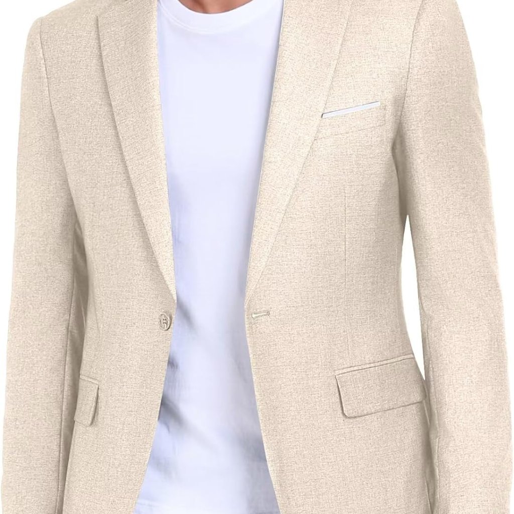 Mens Casual Blazer Jacket Lightweight Sports Coat Suit Jacket For Summer Daily B
